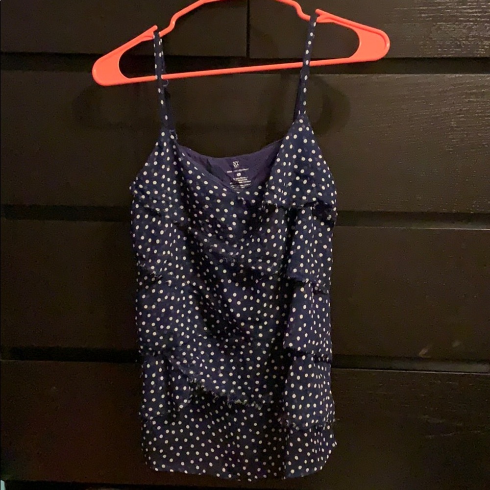 Polka dot spaghetti strap top